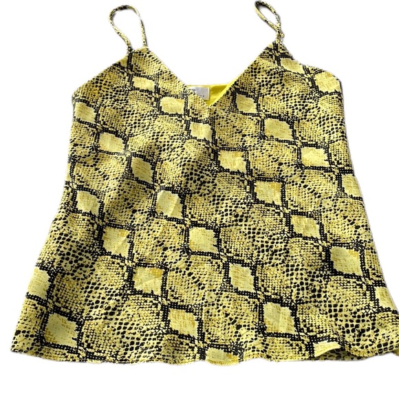 Socialite Snakeskin Yellow and Place Two Piece Set Skirt and Camisole - Picture 4 of 11